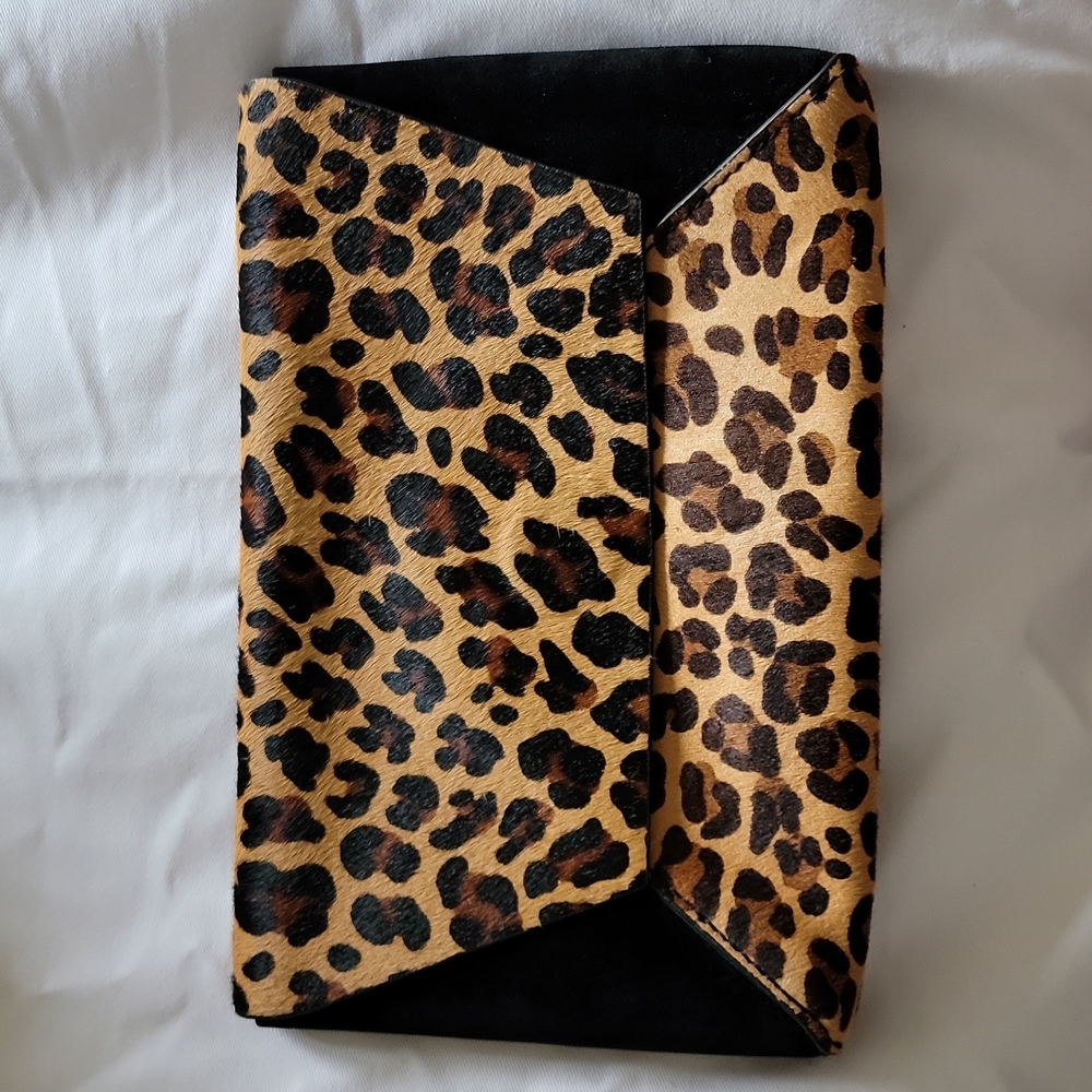 New With Tags Jcrew Calf Hair Envelope Clutch handbag
